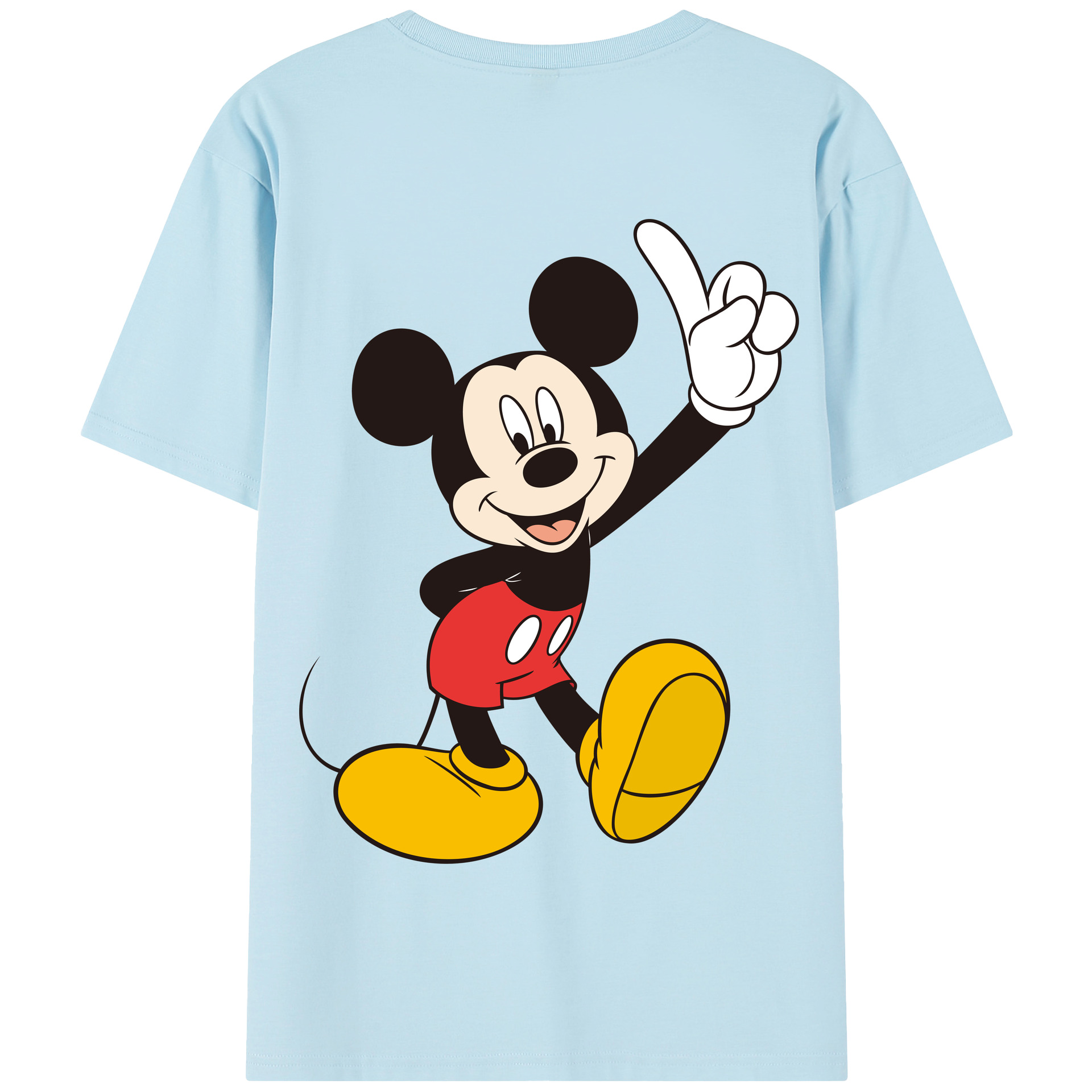 （画像用） ミッキーマウス Mickey Mouse 綿100％半袖Tシャツ（背面プリント）